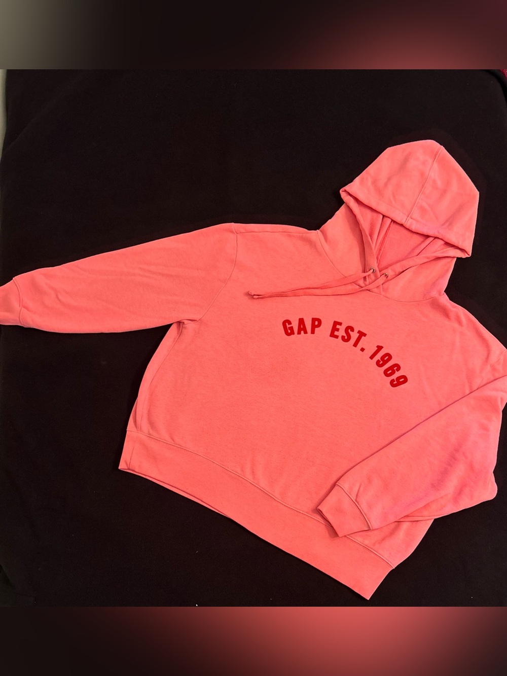 GAP Coral Pink Hoodie with Red Logo